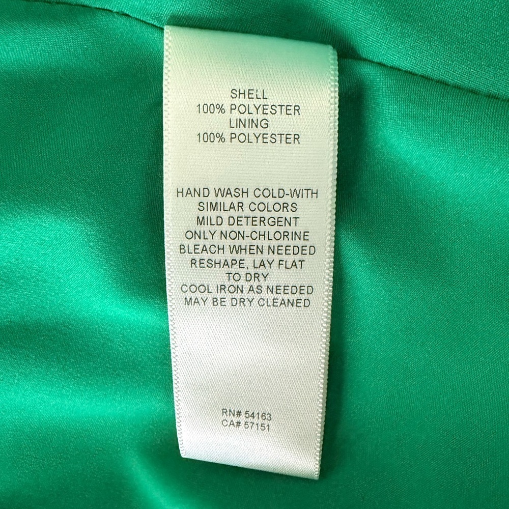 Eliza J Green V-Neck Fit & Flare Dress Women’s Size 0 Tie Waist - Picture 7 of 11